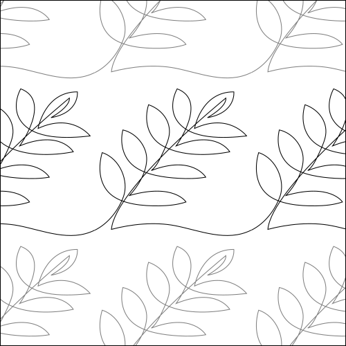 Italian Ruscus Leaves - quilting pantograph