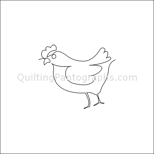 Karen's Chicken - quilting pantograph