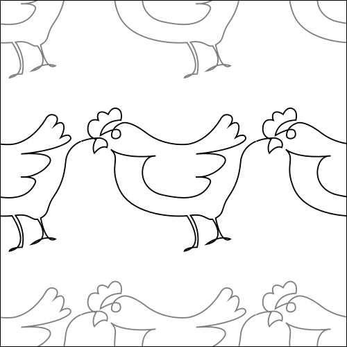 Karen's Chicken - quilting pantograph