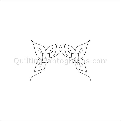 Leaves with Loops - quilting pantograph