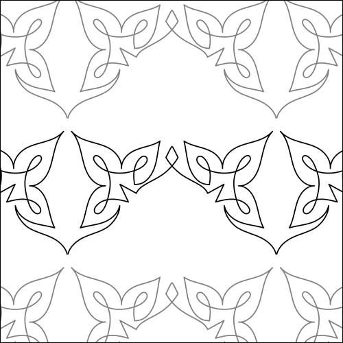 Leaves with Loops - quilting pantograph