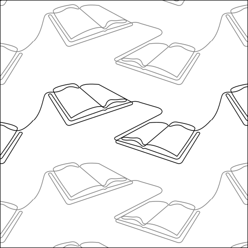 Lindsay's Library Books - quilting pantograph