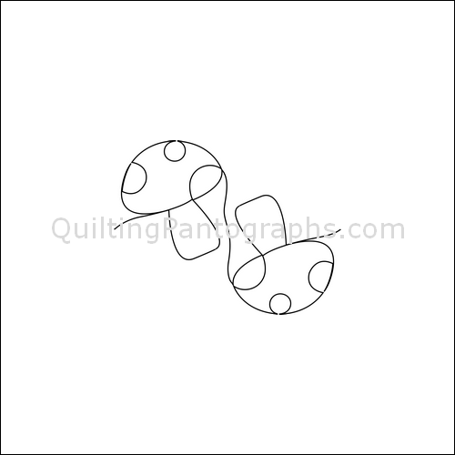 Marching Mushrooms - quilting pantograph