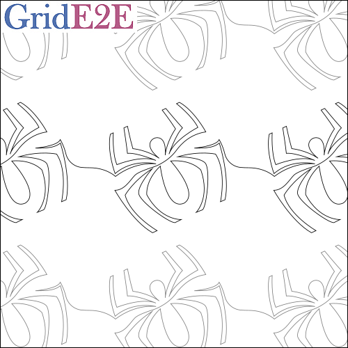 Marching Spiders - quilting pantograph