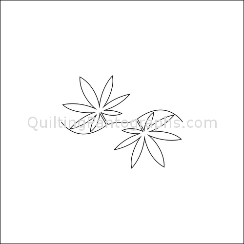 Marijuana Hemp Leaves - quilting pantograph
