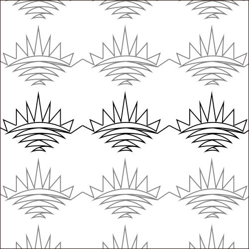 Morning Sunrise - quilting pantograph