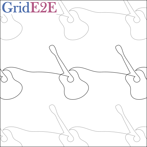 Musical Guitar - quilting pantograph