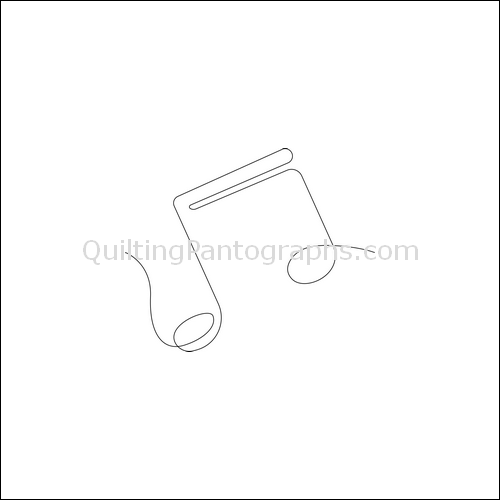 Musical Notes Tremolo - quilting pantograph