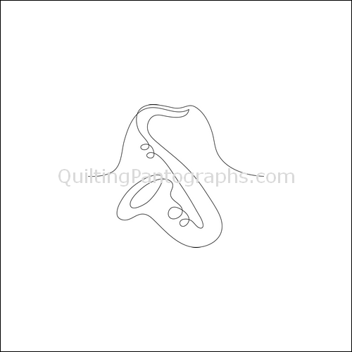 Musical Saxophone - quilting pantograph