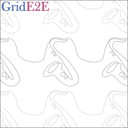 Musical Saxophone - quilting pantograph