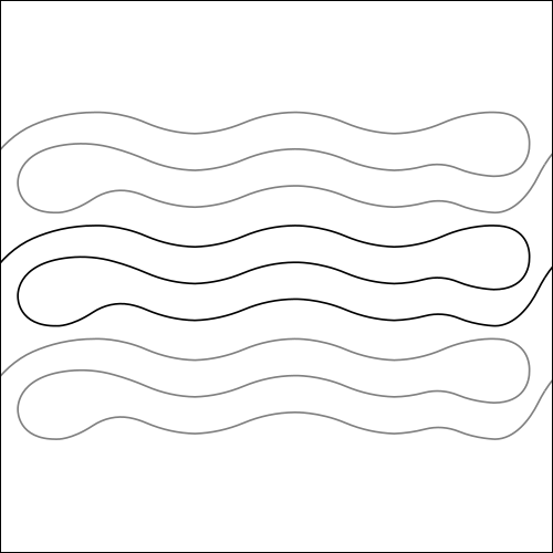 Ocean Water Waves - quilting pantograph