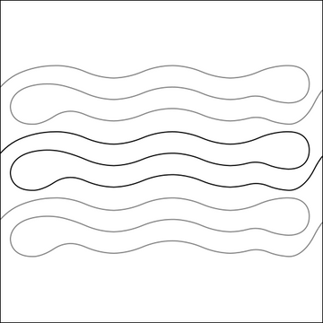 Ocean Water Waves - Quilting Pantograph Pattern — Quilting Pantographs