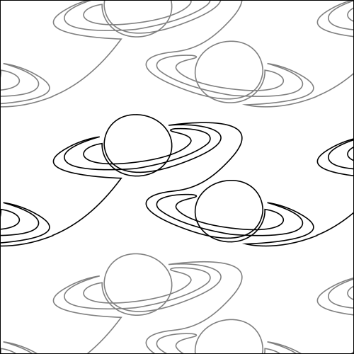 Ollie's Planets - quilting pantograph