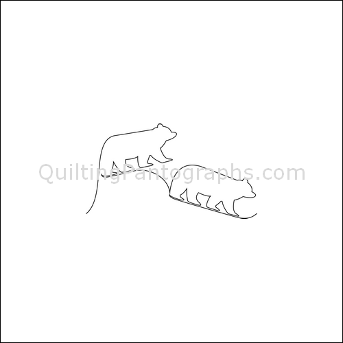 Pairs of Bears - quilting pantograph