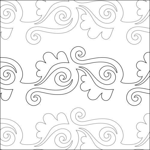Paisley Scrolls - quilting pantograph
