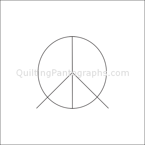Peace Sign - quilting pantograph