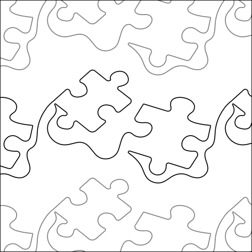 Phyllis's Puzzle Pieces - quilting pantograph