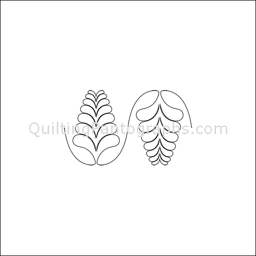 Pine Cone Feathers - quilting pantograph