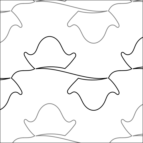 Pirate Hats - quilting pantograph