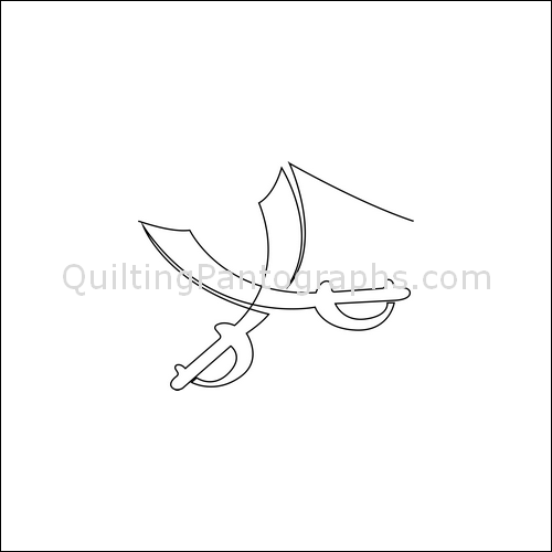Pirate Swords - quilting pantograph