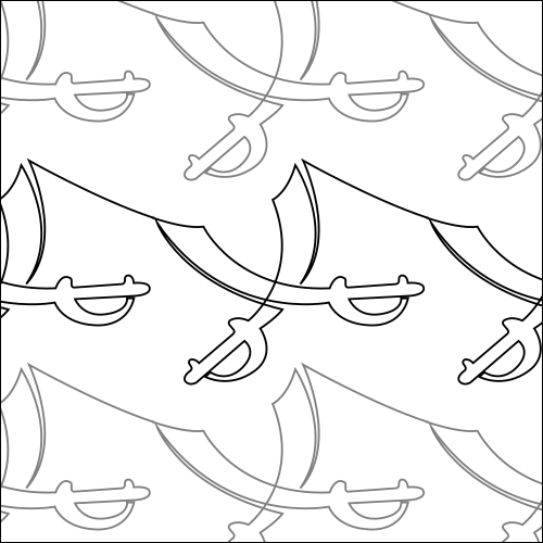 Pirate Swords - quilting pantograph