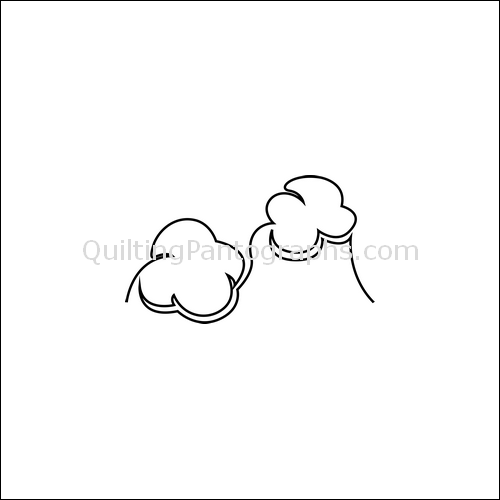 Popcorn Clouds - quilting pantograph