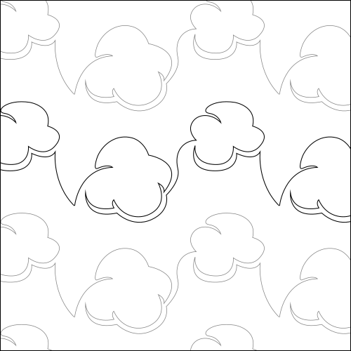 Popcorn Clouds - quilting pantograph