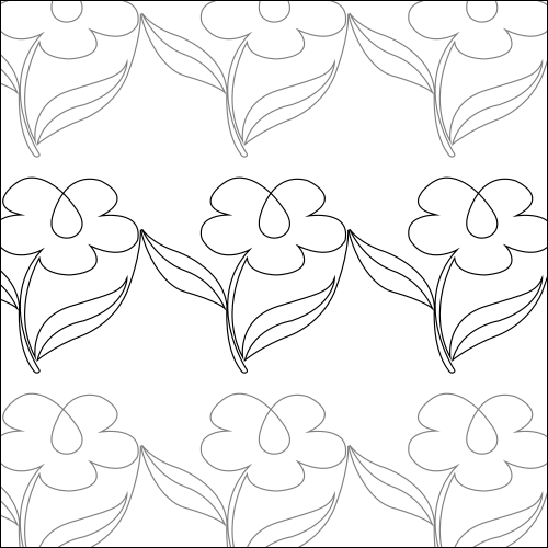 Primrose Flowers - quilting pantograph