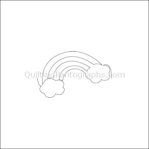 Rainbow Clouds - quilting pantograph