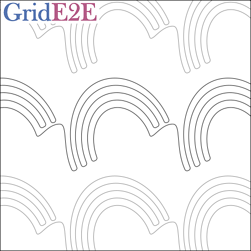Rainbow Connections - quilting pantograph