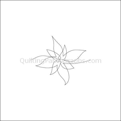 Red Christmas Poinsettia - quilting pantograph