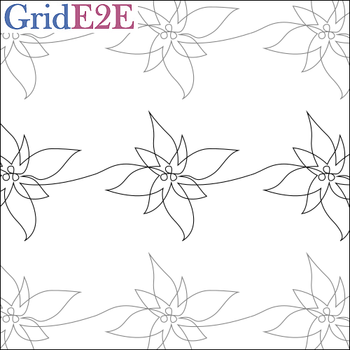 Red Christmas Poinsettia - quilting pantograph