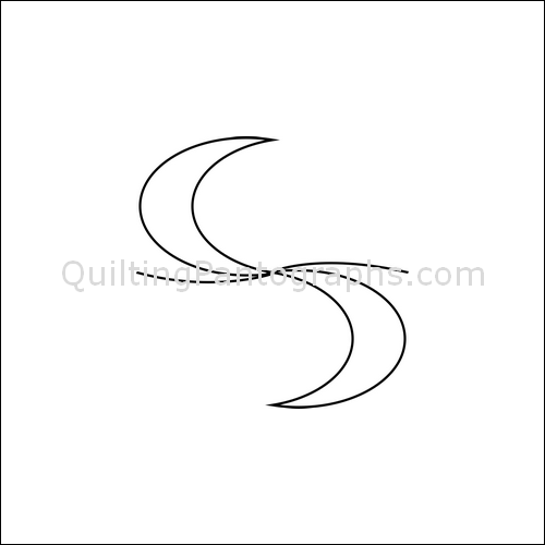 Ribbon Moons - quilting pantograph