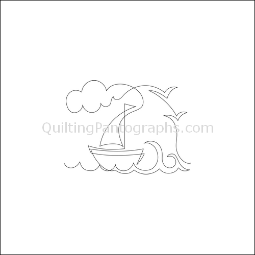 Robin's Sailboat - quilting pantograph