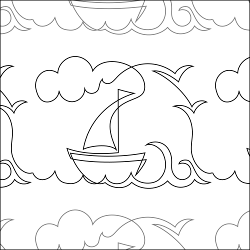 Robin's Sailboat - quilting pantograph