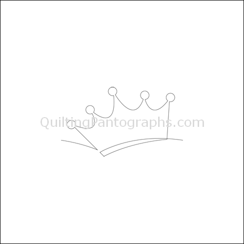 Royal Golden Crown- quilting pantograph
