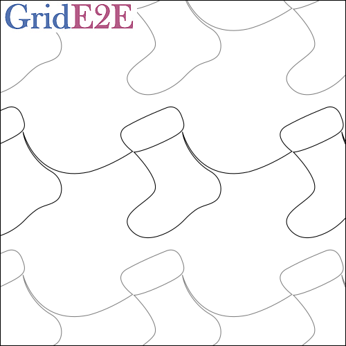 Santa Stocking - quilting pantograph