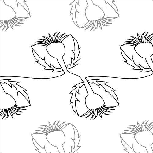Scottish Thistle - quilting pantograph