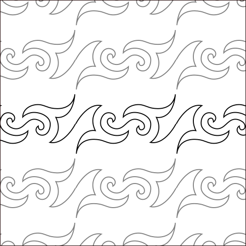 Seaside Swirls - quilting pantograph