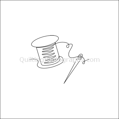 Sewing Needle and Thread - Quilting Pantograph Pattern ...
