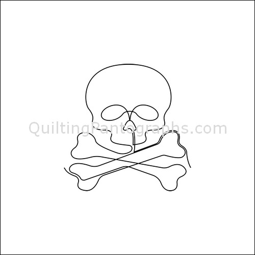 Skull and Crossbones - quilting pantograph