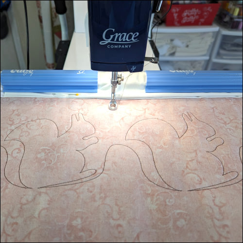Sneaky Squirrel - quilting pantograph