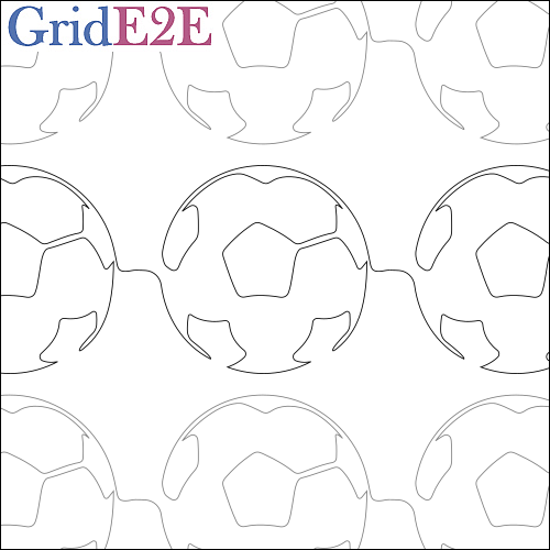 Soccer Ball Kicker - quilting pantograph