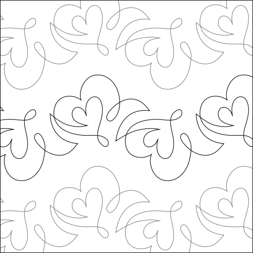 Spinning Hearts - quilting pantograph