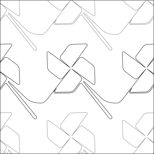 Spinning Pinwheel - quilting pantograph