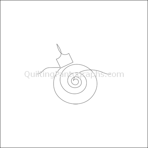 Spiral Christmas Ornament - quilting pantograph
