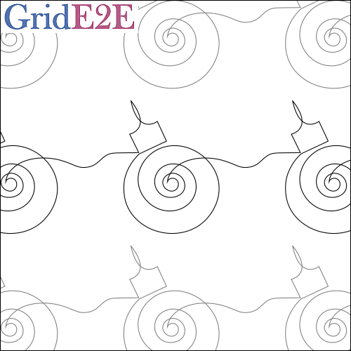 Spiral Christmas Ornament - quilting pantograph