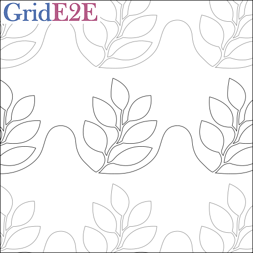 Spring Leaves - quilting pantograph
