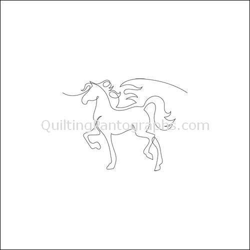 Stallion Horse Cimmaron - quilting pantograph