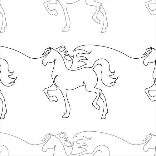 Stallion Horse Cimmaron - quilting pantograph